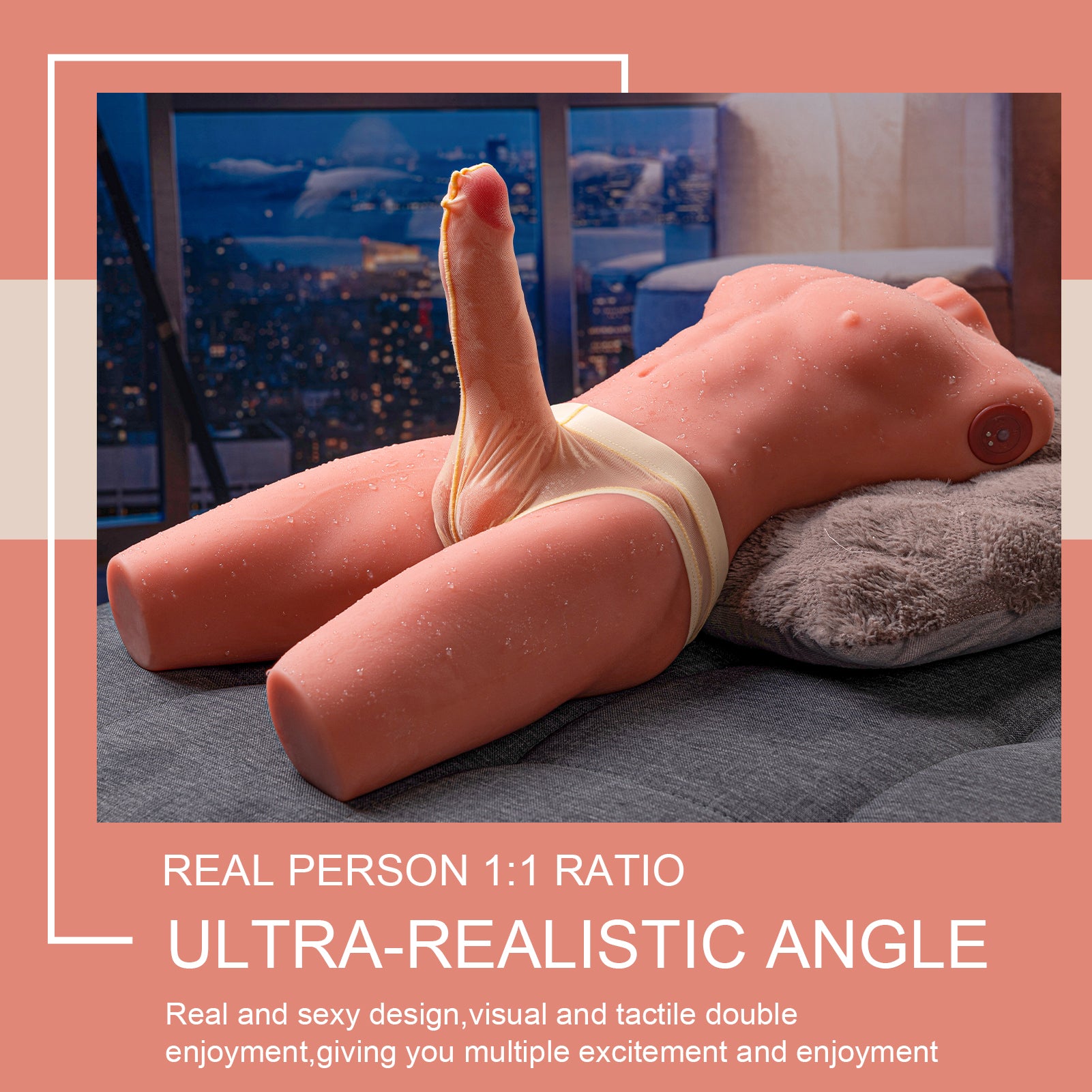 Jensen Pulse Wheat Skin – Realistic Male Pleasure Doll with Pulsating Function 17.63lb