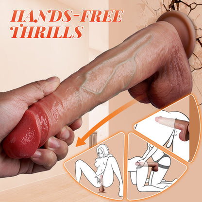 ST-DL-TVH866 8.66" Thick Thrusting & Vibrating Dildo