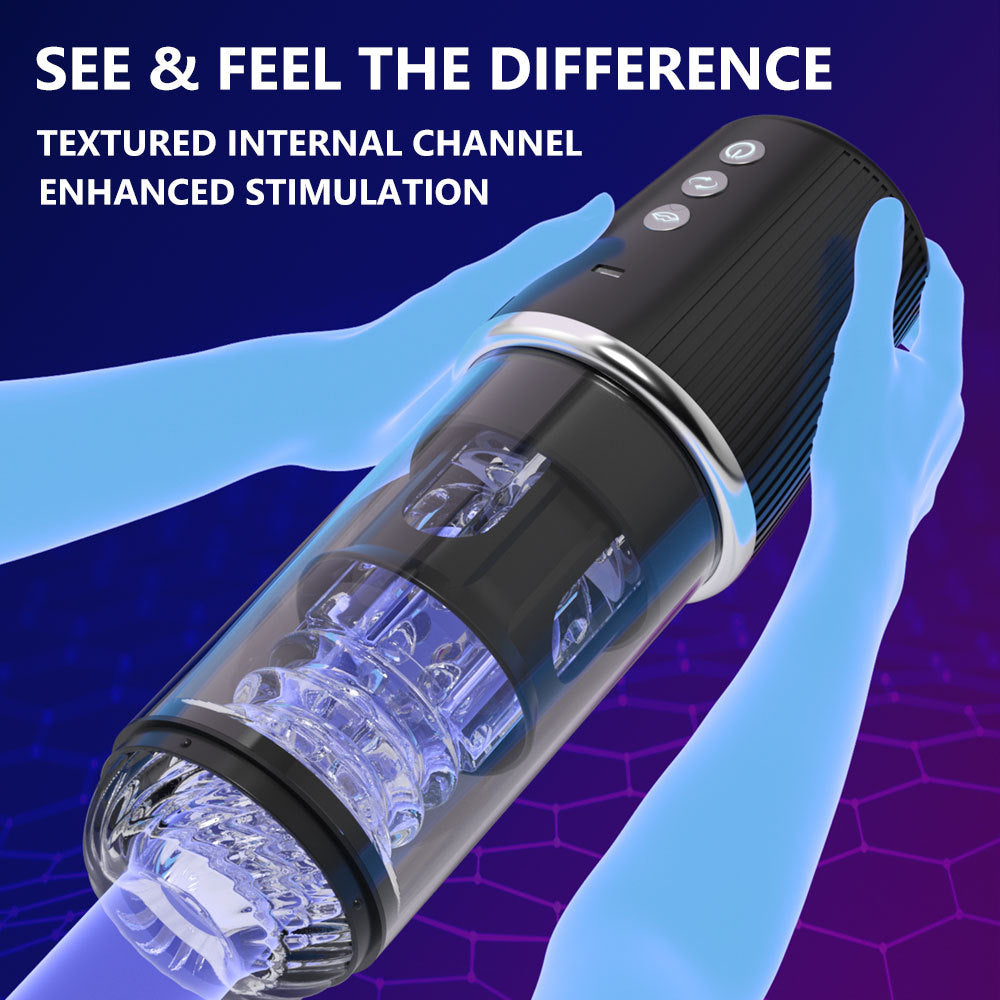 Widowmaker-Rotating Male Stroker with Suction & Inflation Control