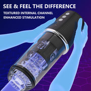 Widowmaker rotating male stroker with suction control - sleeve detail