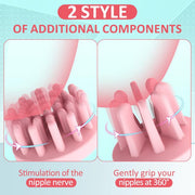 Two interchangeable rotating brush heads with different contact shapes