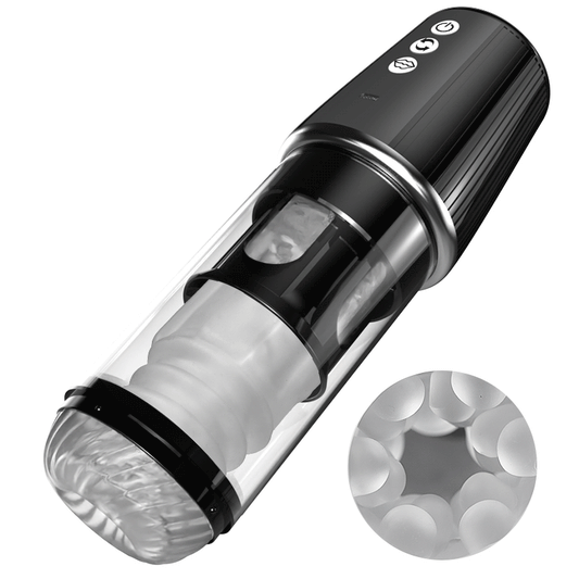 Widowmaker-Rotating Male Stroker with Suction & Inflation Control