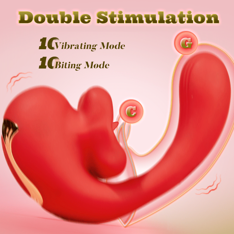10-Mode Clitoral Nibbling Stimulator with G-Spot Tongue-Licking Vibration