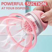 Clear suction cup showing adjustable vacuum airflow around rotating brush