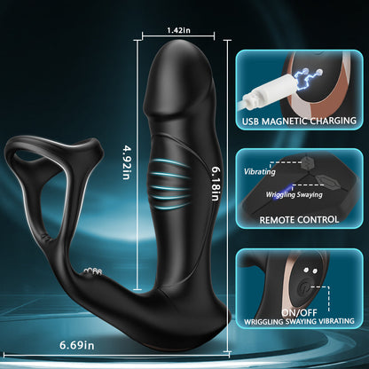 Remote-Controlled Vibrating Prostate Massager with Multi-Motion Stimulation