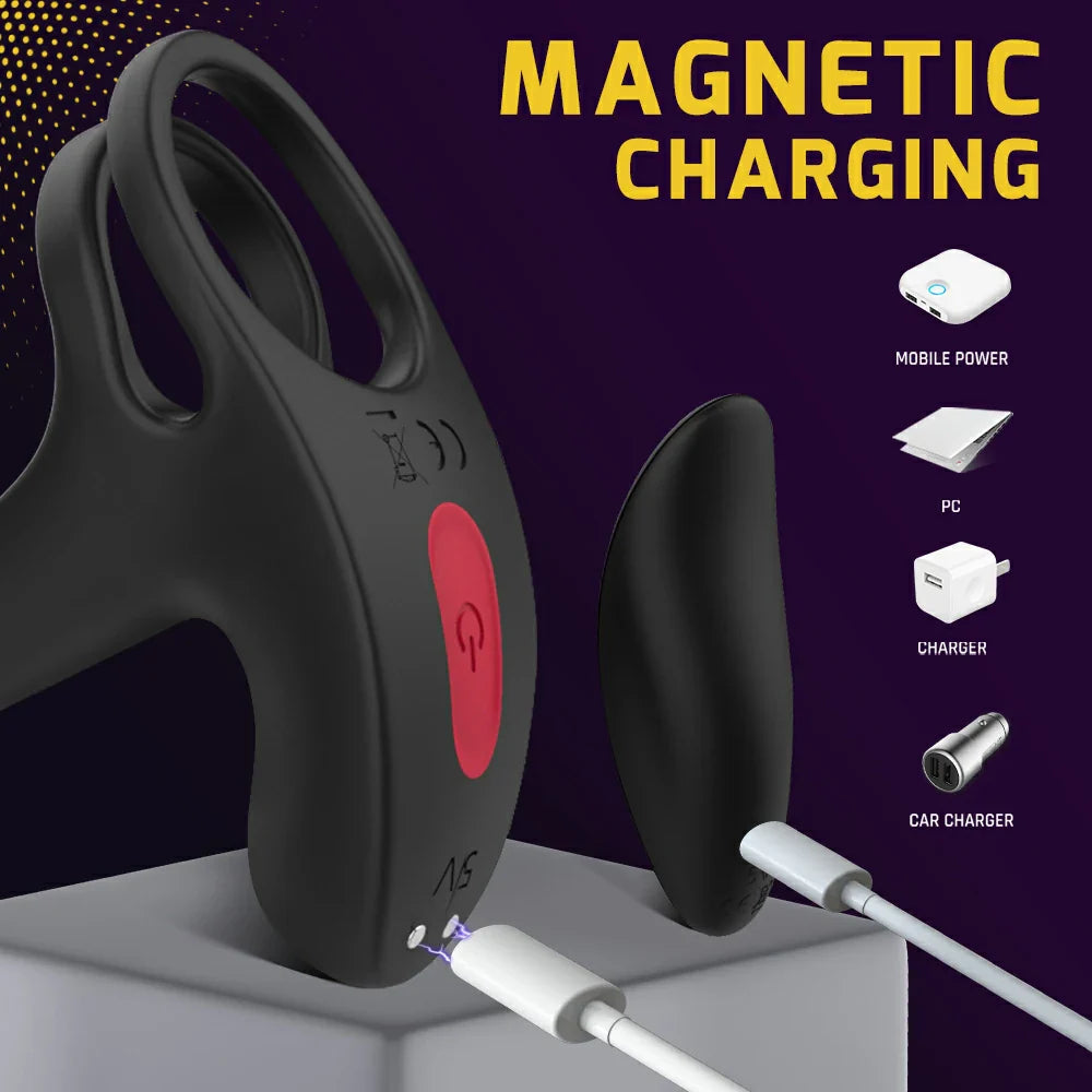 Magnum – Vibrating Cock Sleeve with Clitoral Stimulator