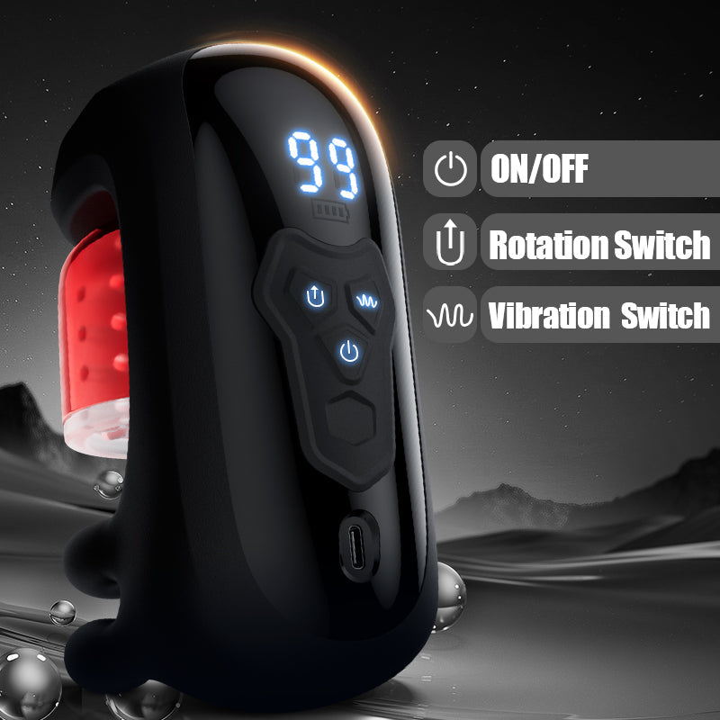 Evolus Finger 2.0 Penis Vibrator 9 Vibration Modes 9 Pinch Settings 9 Rotation Speeds Glans Training Master