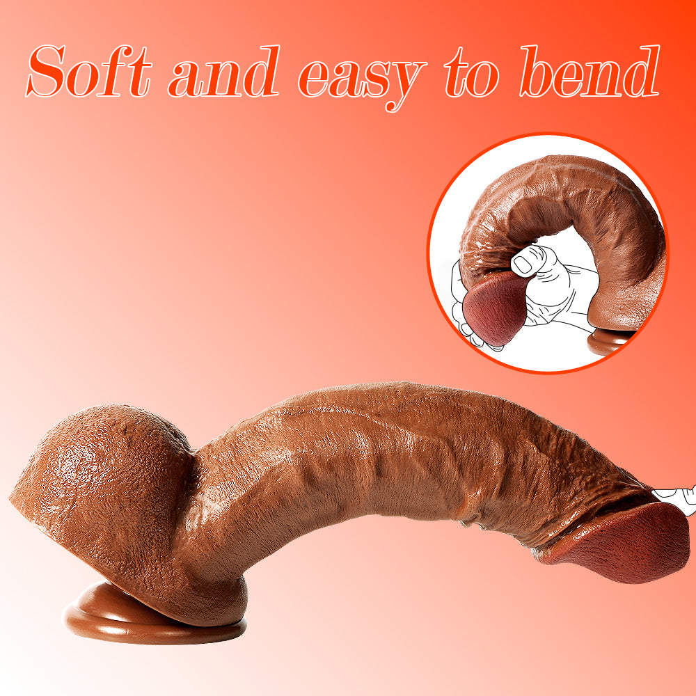 9.44inch Realistic Dildo Soft Material & Easy to Bend