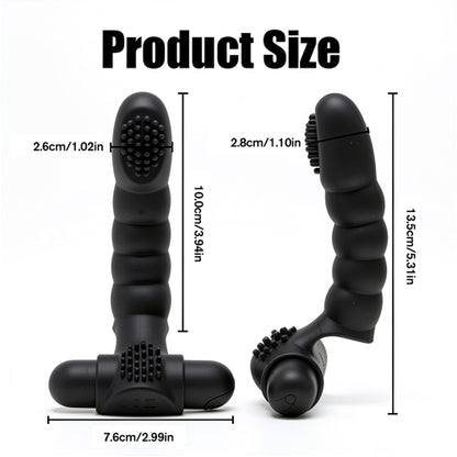 10-Mode Silicone Finger Vibrator – USB Rechargeable Clitoral & G-Spot Stimulator