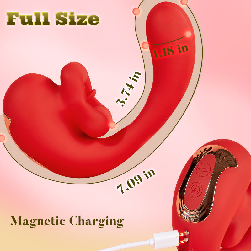 10-Mode Clitoral Nibbling Stimulator with G-Spot Tongue-Licking Vibration