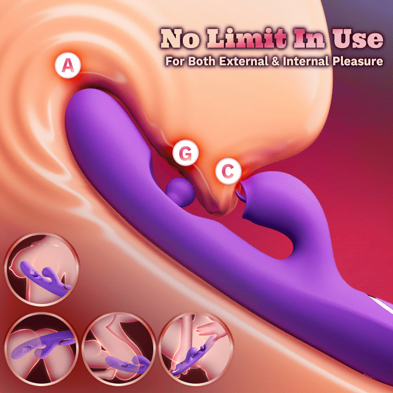G-spot Vibrator  with 360° Rotation Rubbing Ball  7 Tongue Licking & Vibrating