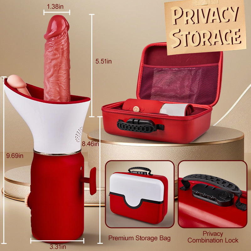 Lover Multifunctional Penis Machine 7 Vibrating & 8 Thrusting Modes Elegant Gift Packaging