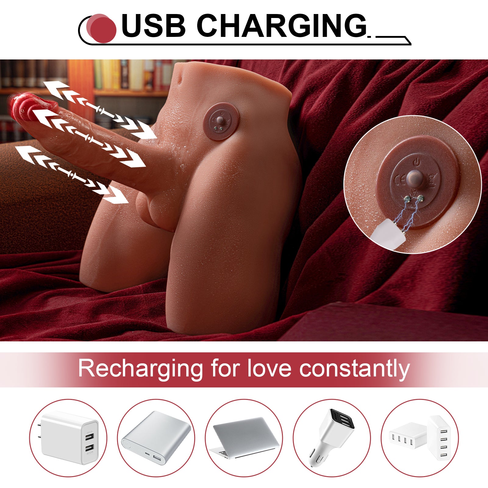 Jensen Pulse Edition – Half-Body Male Masturbator with Intense Pulsation 9.03lb