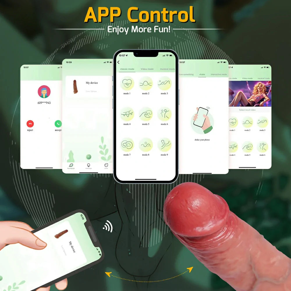 4-in-1 App-Controlled Penis Sleeve Vibrator with Cock Ring – Enlargement, Prolong & Pleasure Enhancement