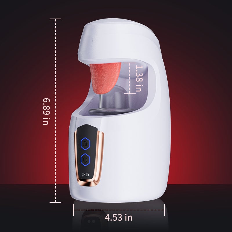 Blowjob Queen Glans Training Masturbator – 10 Tapping & Thrusting Modes, Oral Simulation Trainer for Men