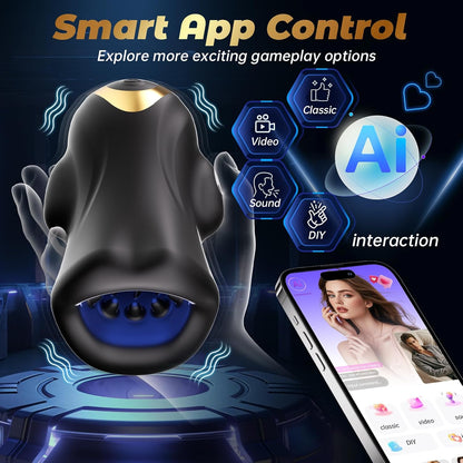 AI app-controlled triple-motor male masturbator – product view 8