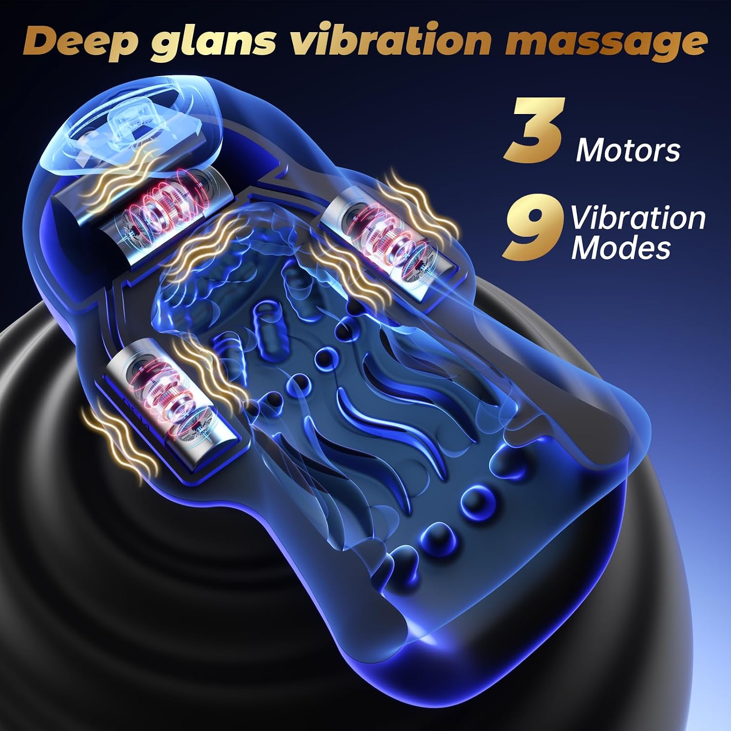 AI app-controlled triple-motor male masturbator – product view 2