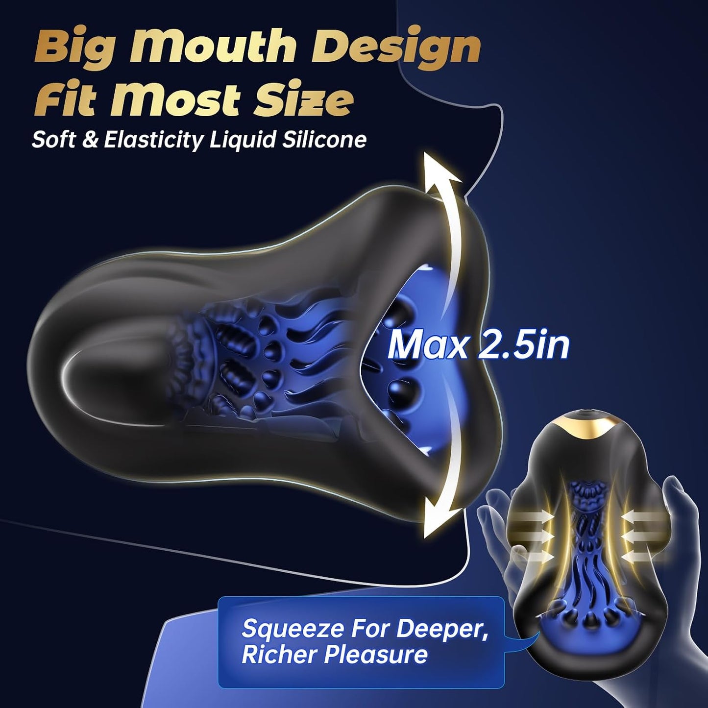 AI app-controlled triple-motor male masturbator – product view 6