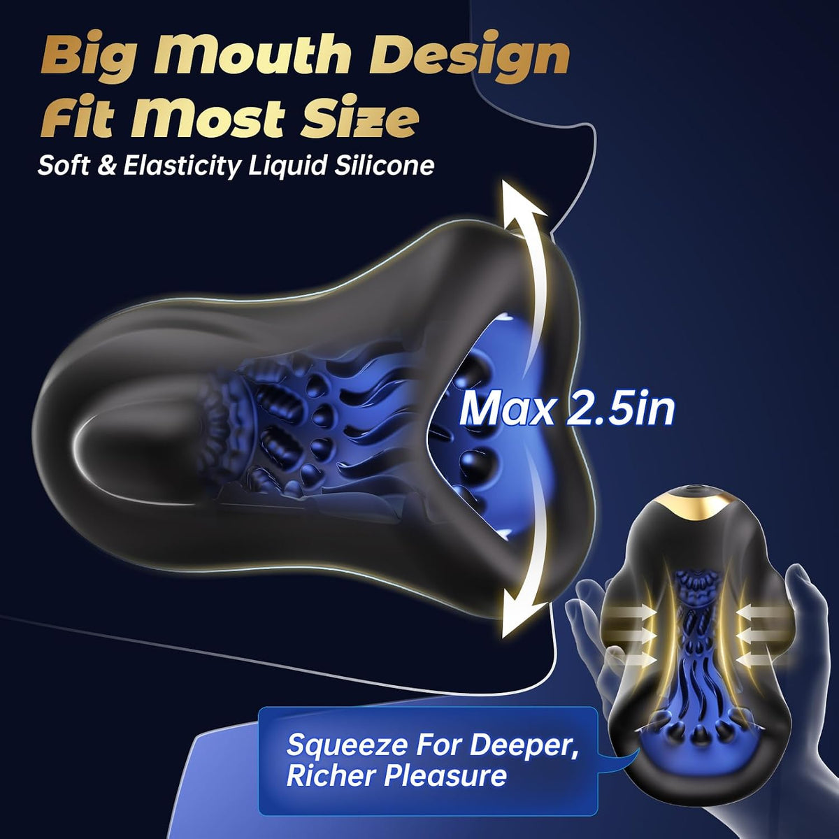 AI app-controlled triple-motor male masturbator – product view 6