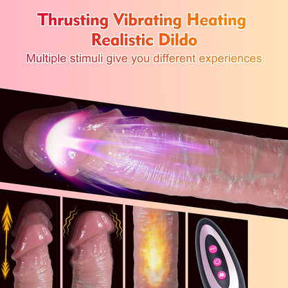 Sensualist  Strong Stretching And Vibrating Stimulates Warm Heating Dildo Sweetstoy