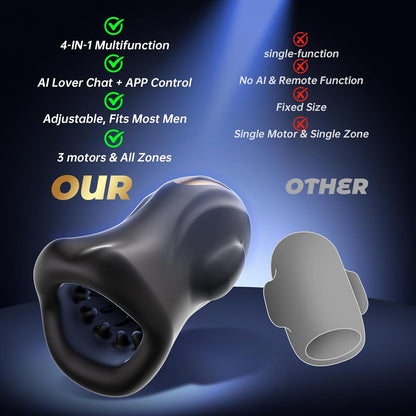 AI app-controlled triple-motor male masturbator – product view 7