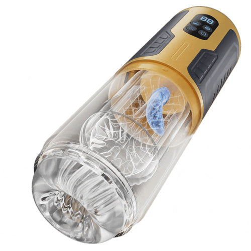 5-in-1 Male Stroker with Adaptive Thrusting & Air Suction
