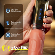 ST-EX-TV743 Karina Expandable Thrusting & Vibrating Dildo — controls and mode diagram