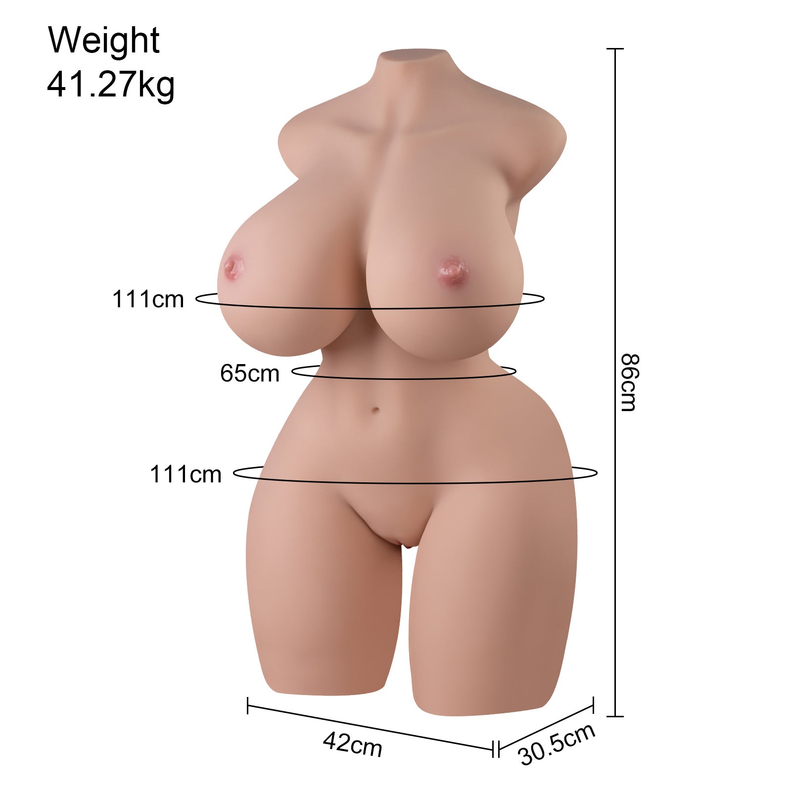 Sweetstoy – 101 lbs Ultra-Realistic Hip & Lower Body with Perfect Nipples and Lifelike Curves
