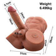 Electric Male Torso Doll – TPE Butt Model with 7.48" Dildo product image 10