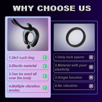 Cock Ring for Couples 7 Vibration Modes Penis Vibrator Penis Ring Sweetstoy