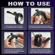 Ergonomic Vibrating Cock Ring for Couples — feature overview graphic