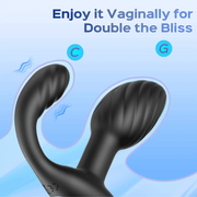 Anal massager diagram showing internal and external contact areas