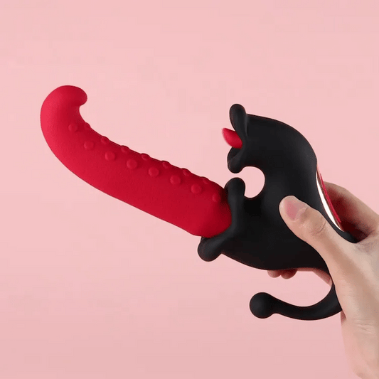 Polite Sinner 4-in-1 thrusting silicone vibrator – product view 1
