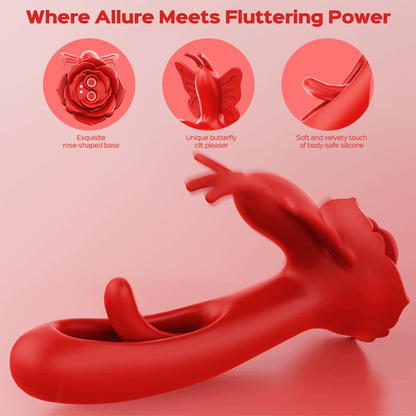 Layla - Rosy Butterfly Clit Stimulator Flapping G-spot Vibrator