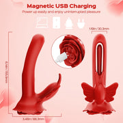 Layla - Rosy Butterfly Clit Stimulator Flapping G-spot Vibrator product image 6