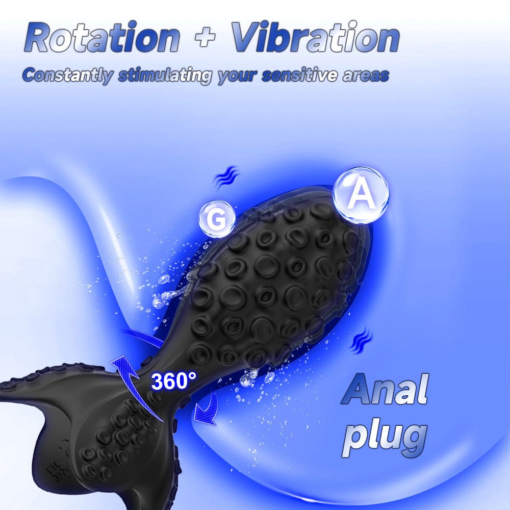 Octa P7 Rotating Prostate Plug with Remote-Controlled Vibration & 360° Rotation