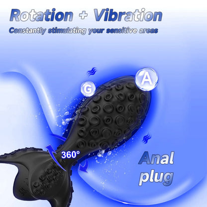 Octa P7 Rotating Prostate Plug with Remote-Controlled Vibration & 360° Rotation