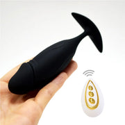 Handheld black wearable egg vibrator and remote