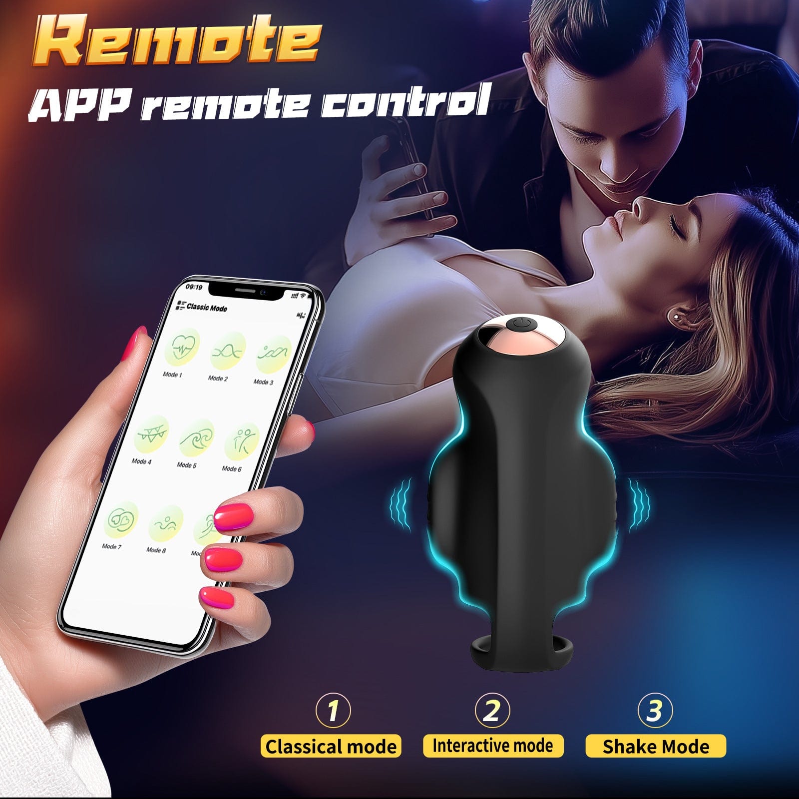 APP-Controlled Male Trainer – Double Vibration & Locking Ring