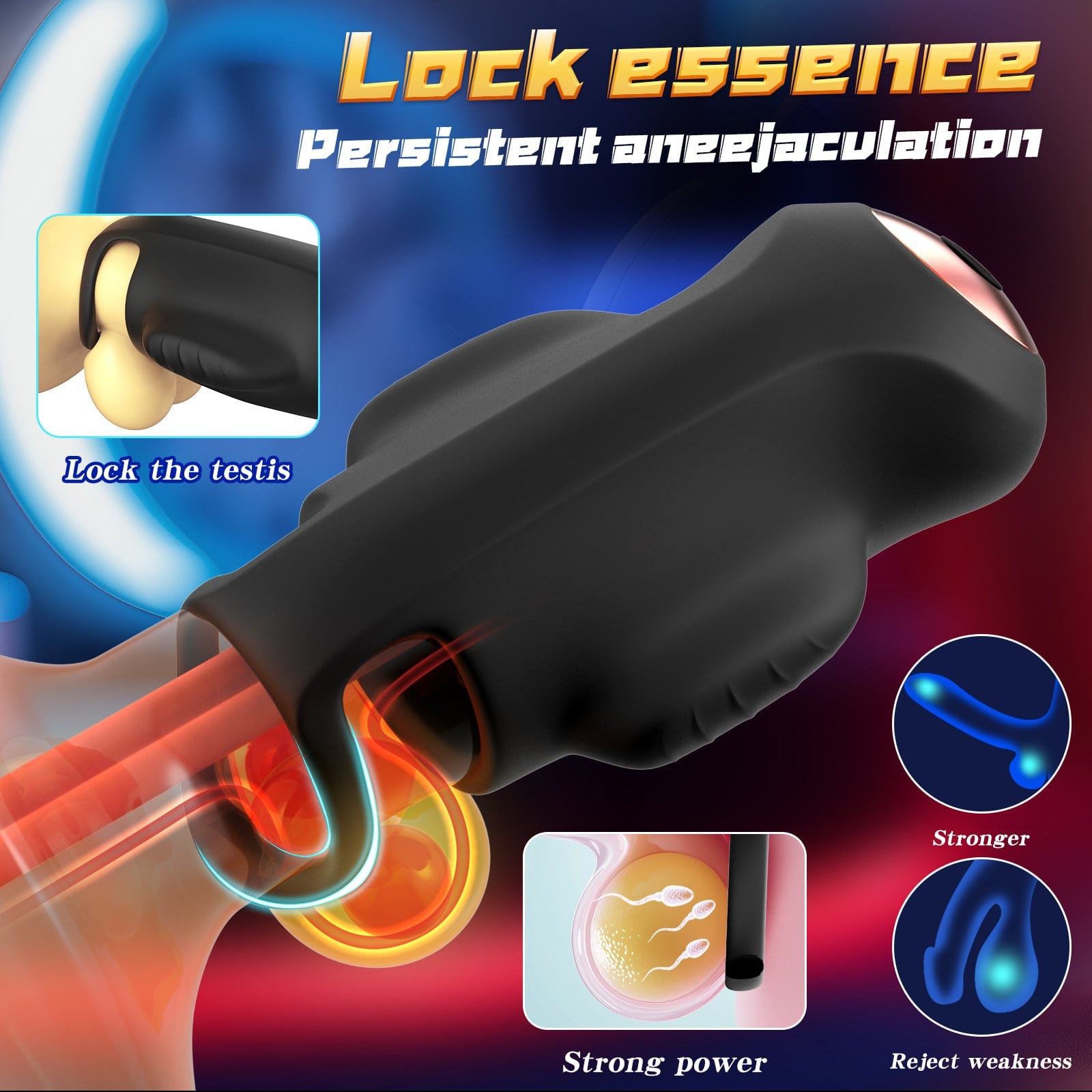 APP-Controlled Male Trainer – Double Vibration & Locking Ring