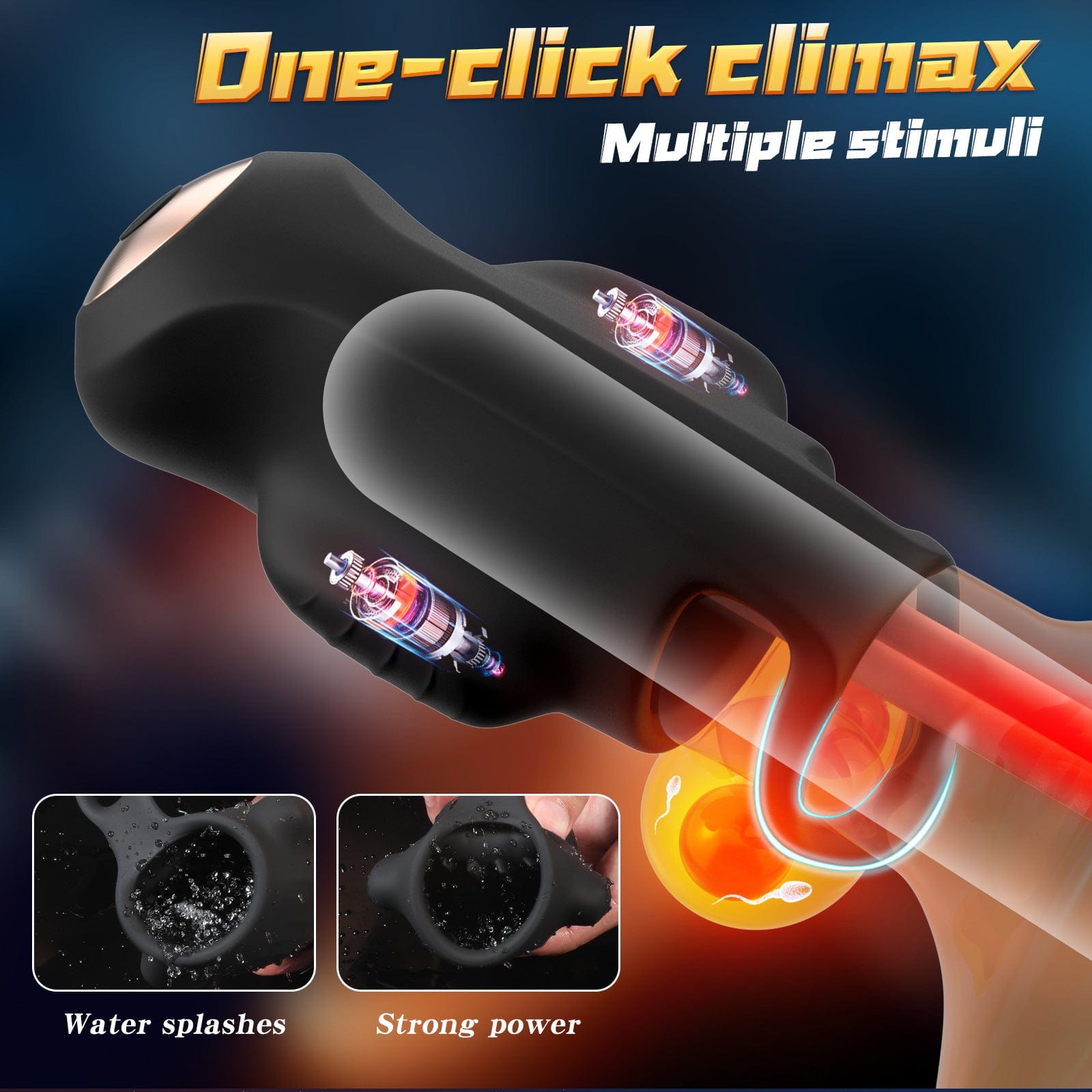 APP-Controlled Male Trainer – Double Vibration & Locking Ring