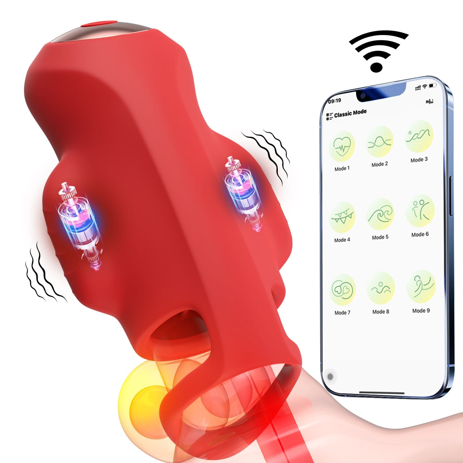 APP-Controlled Male Trainer – Double Vibration & Locking Ring