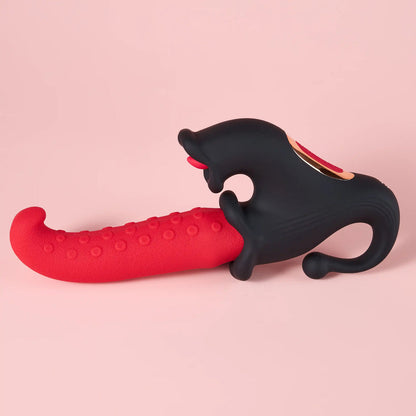 Polite Sinner 4-in-1 thrusting silicone vibrator – product view 7