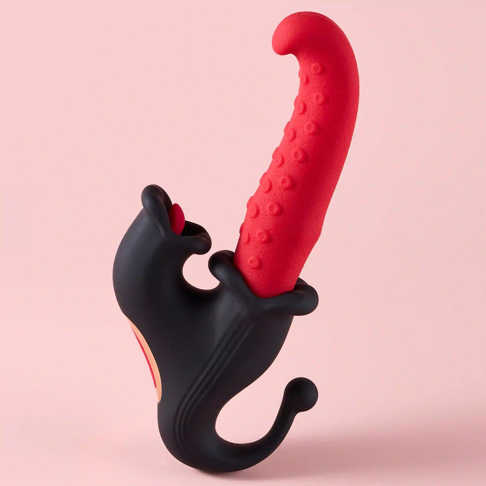 Polite Sinner 4-in-1 thrusting silicone vibrator – product view 2