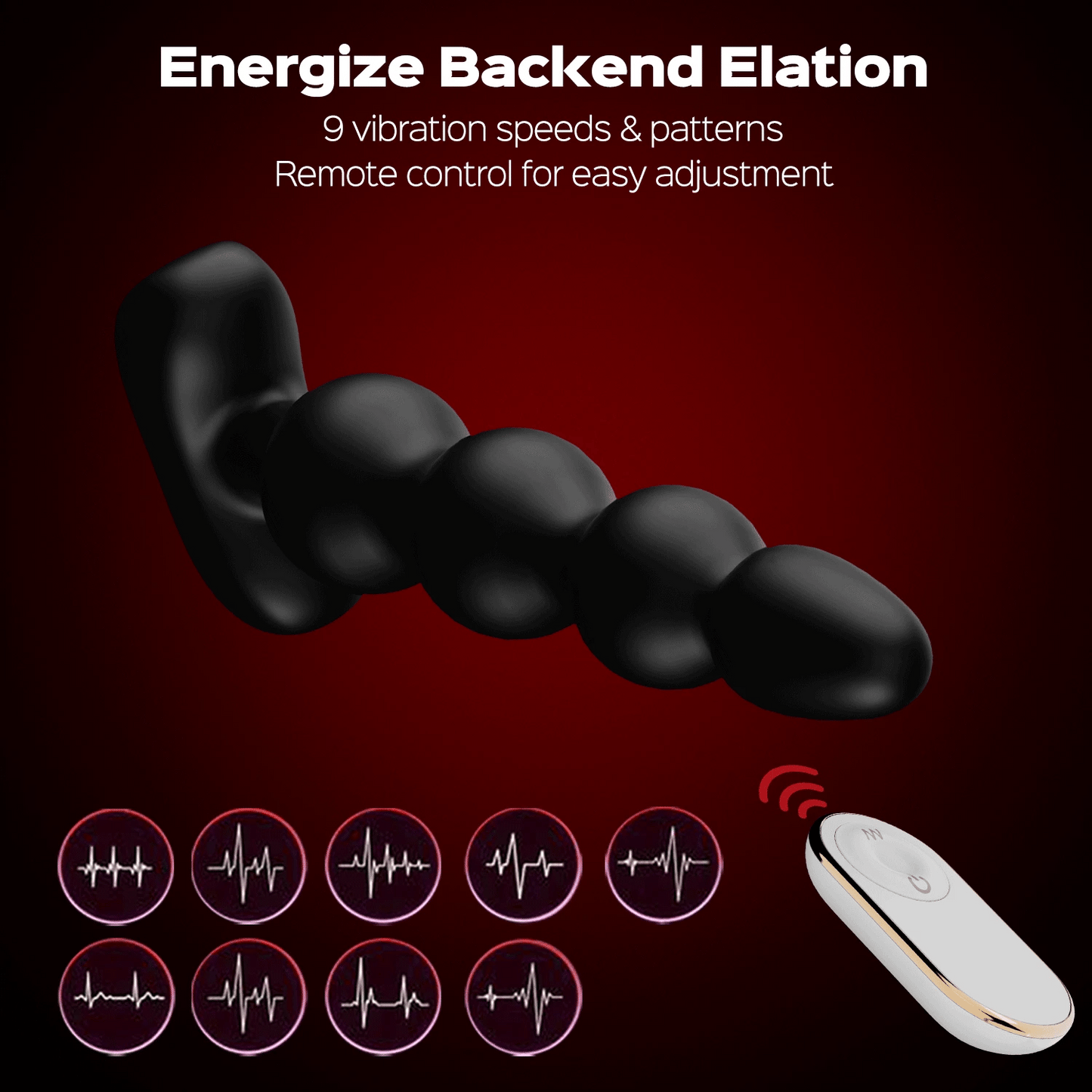 ST-AB-RC09 Vibrating Anal Beads – Remote Control Progressive Comfort Design