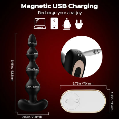 ST-AB-RC09 Vibrating Anal Beads – Remote Control Progressive Comfort Design