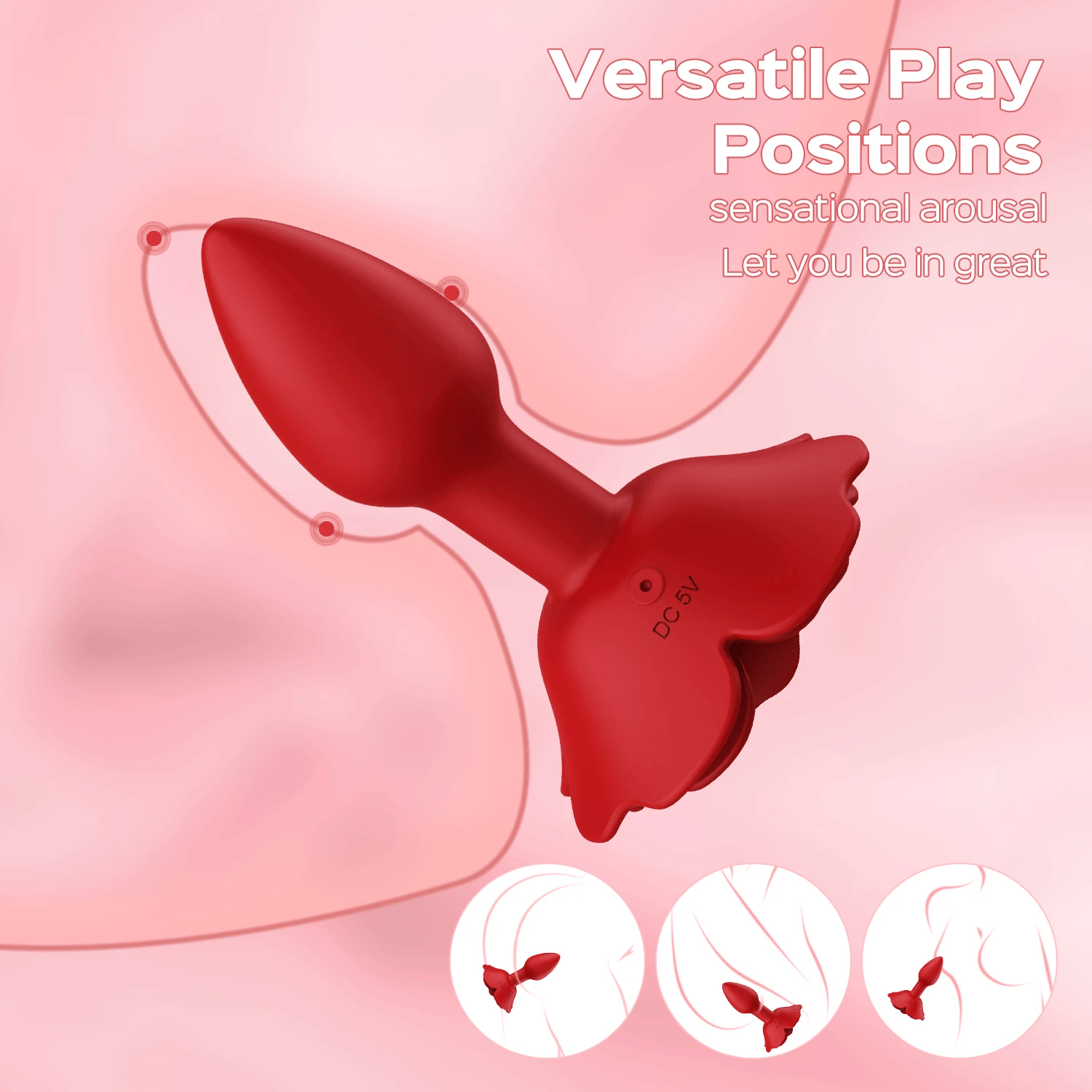 Roslyn - Remote Control Rose Rotating & Vibrating Butt Plug