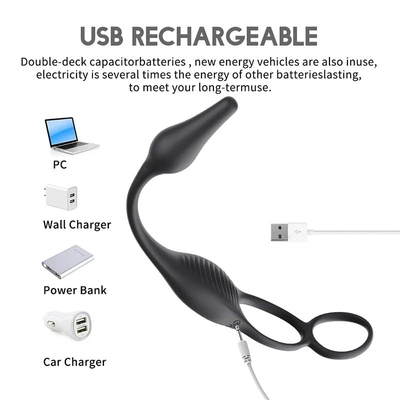 Flexible double ring prostate massager product detail