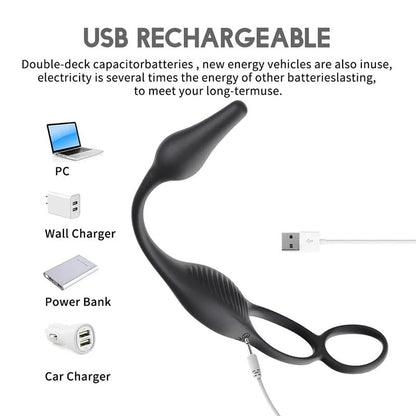 Flexible double ring prostate massager product detail