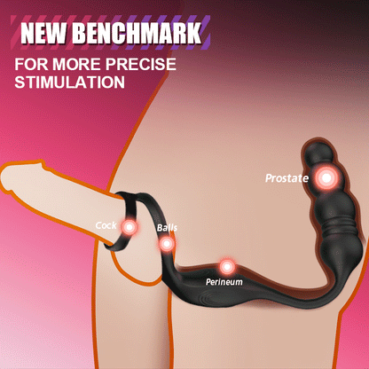 Ethan remote thrusting and vibrating four-bead massager product view 2
